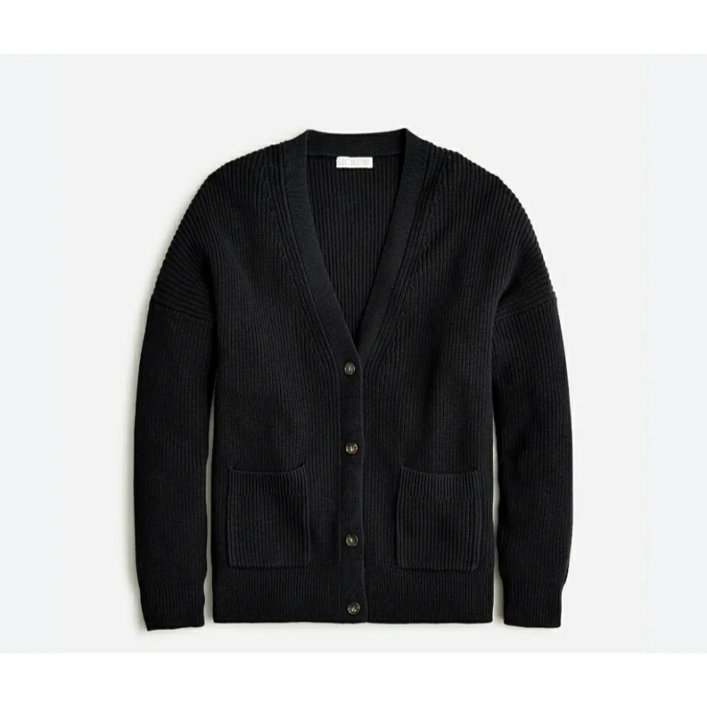 J.Crew V-neck cotton-cashmere cardigan sweater - Picture 3 of 11